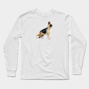 A Standing German Shepherd - Just the Dog Long Sleeve T-Shirt